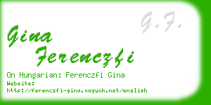 gina ferenczfi business card